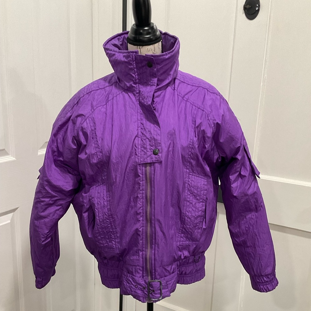 VINTAGE RAINBOW WEST PURPLE PUFFER JACKET